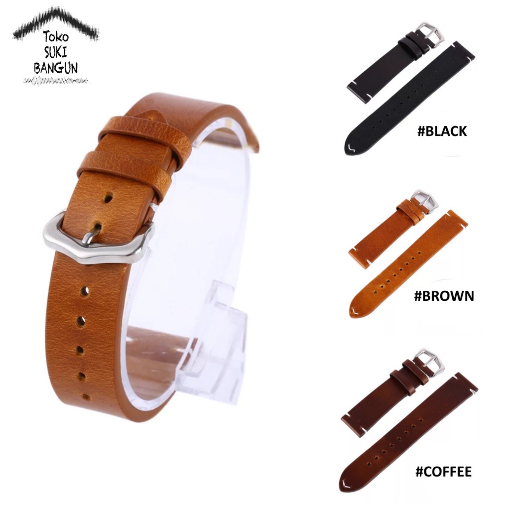 TALI JAM 22mm Leather Vintage Retro OXFORD Watch Band Strap