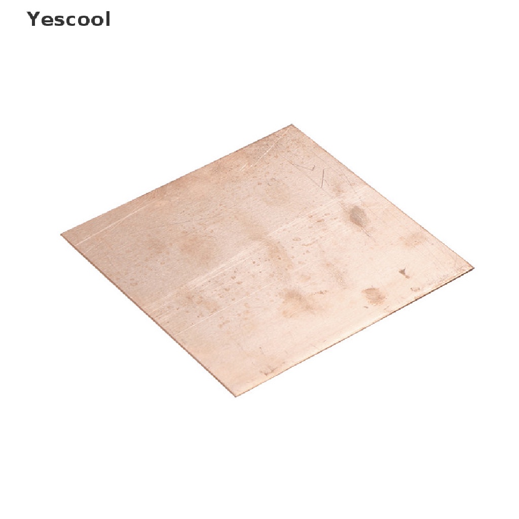 Yescool Plat Tembaga Murni 99.9% Ukuran 100x100 X 1mm