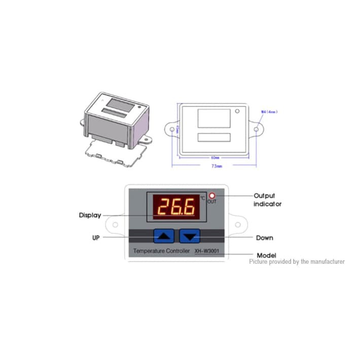 XH-W3001 Temperature Controller Digital Thermostat Control 220V 10 A