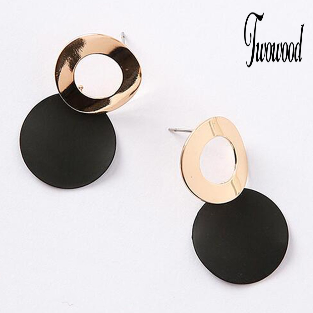 Anting Stud Bentuk Bulat Model Hollow Out Untuk Wanita