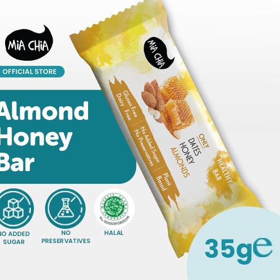 

SPESIAL Mia Chia Almond Honey Bar - Cemilan Kurma Organic Sehat