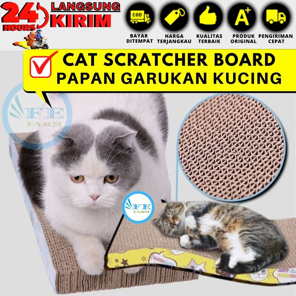 CAT SCRATCHER - MAINAN KUCING GARUKAN KUCING CAT SCRATCHING BOARD FEFARM