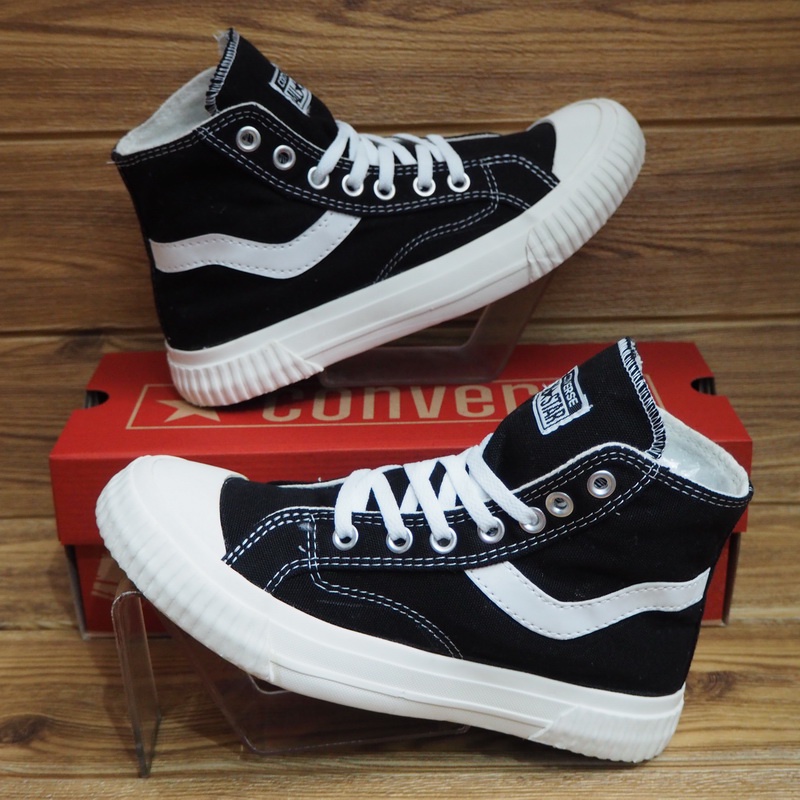 SEPATU SNEAKERS CONVERSE ALL STAR HIGH HI TINGGI NEW DESAIN VINTAGE CLASSIC 70S HITAM