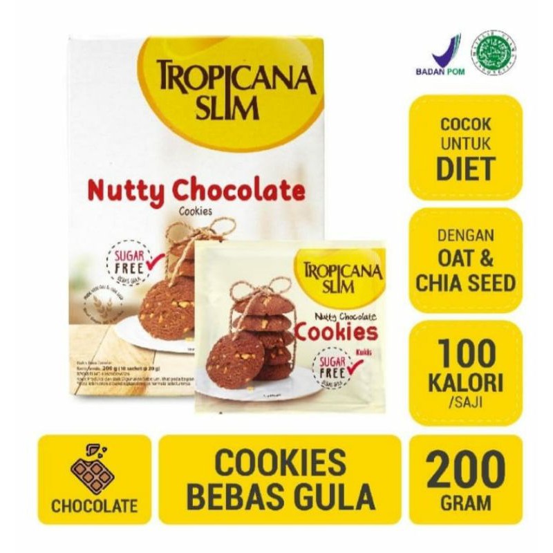 

Tropicana slim nutty chocolate cookies 200gr