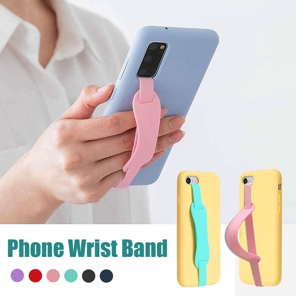 Strap Silikon Elastis Dengan Ring Holder Smartphone