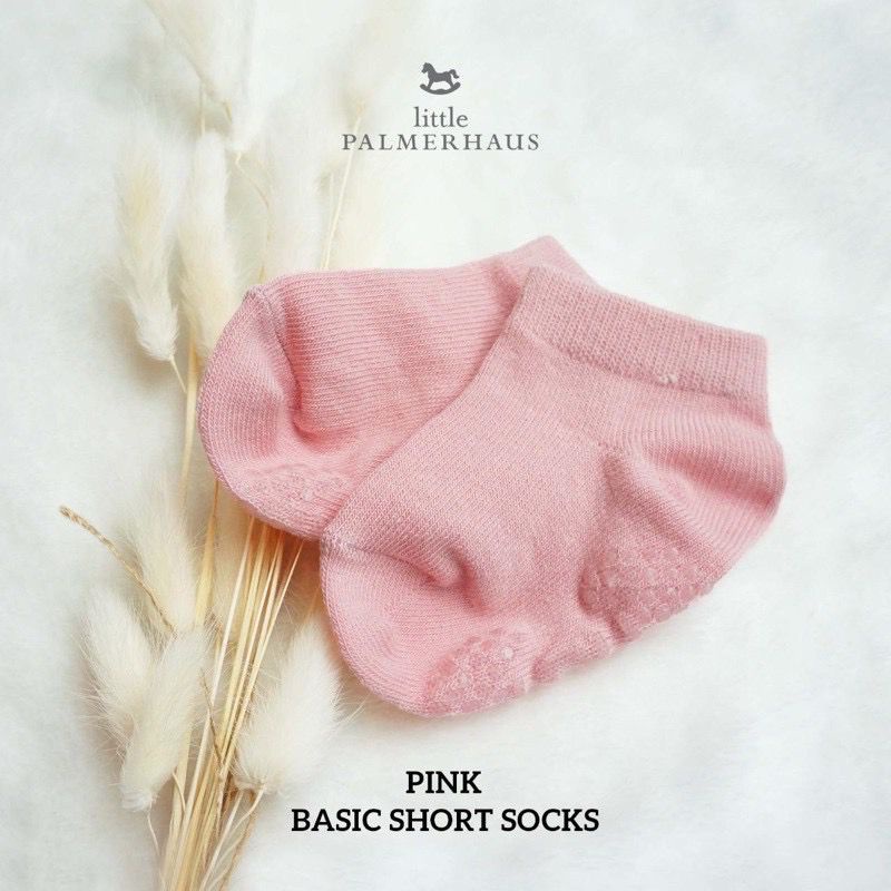 Little Palmerhaus - Basic Short Socks , Folded Cuff Socks, Stripe High Socks Antislip (Kaos Kaki Bayi Antislip) 0-24 Bulan