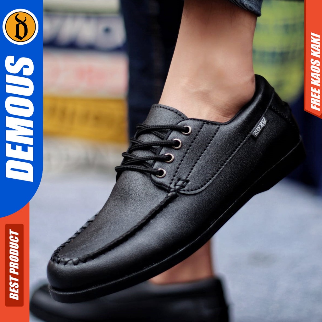 DEMOUS MONZ Sepatu Kasual Formal Casual Kulit Pu Kerja Pria