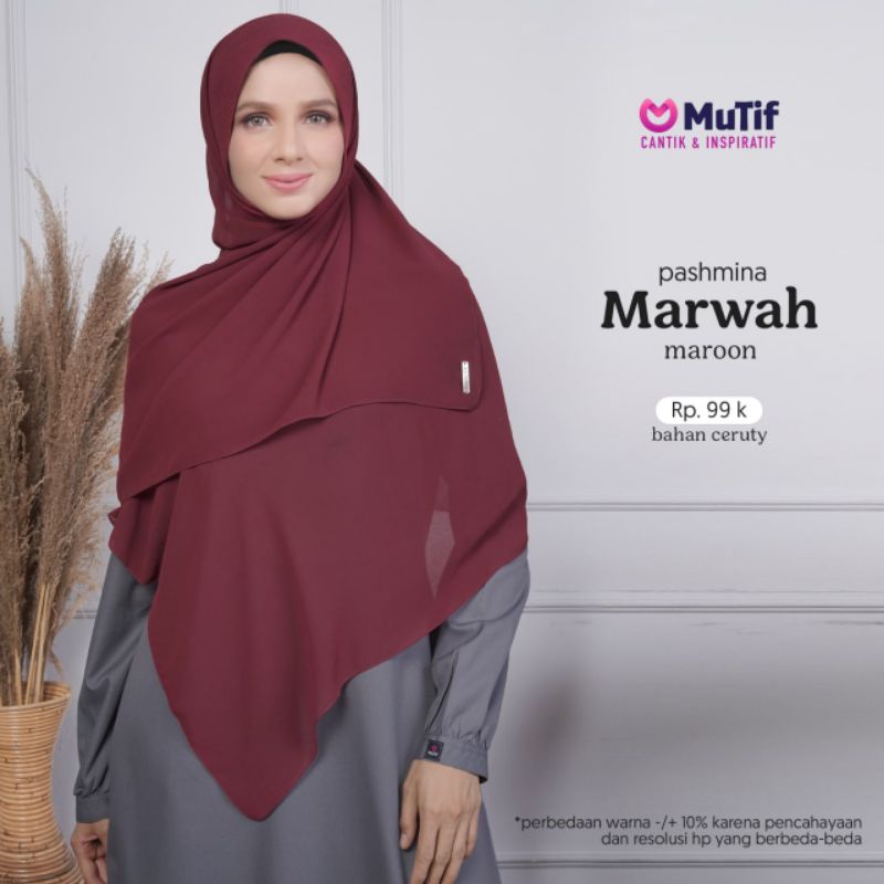 Pashmina Marwah Mutif Kerudung