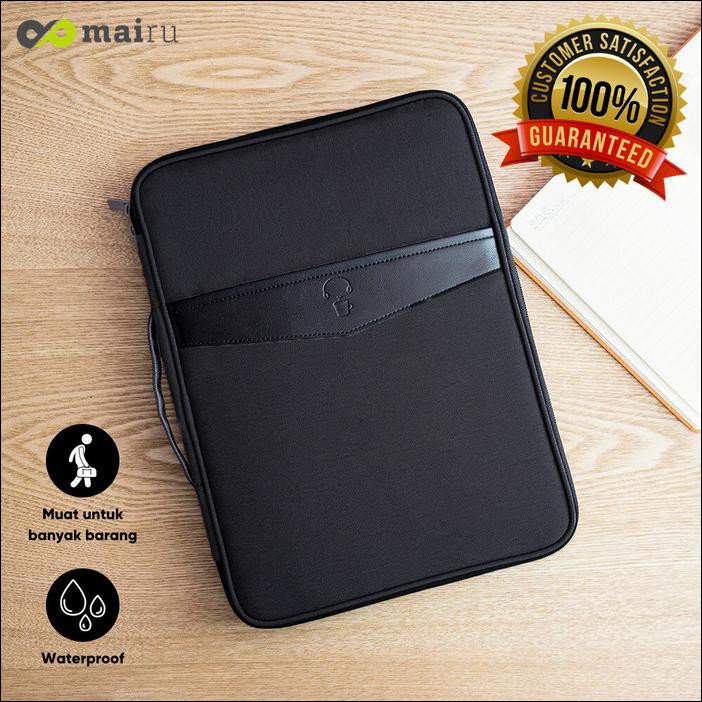 MAIRU PREMIUM SOFTCASE TAS LAPTOP MACBOOK AIR SLEEVE 13/14 INCH - HITAM, 13INCH
