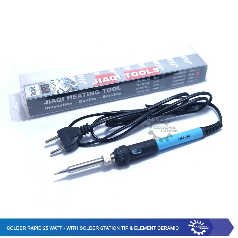 Solder Rapid 25 Watt - With Solder Station Tip &amp; Element Ceramic