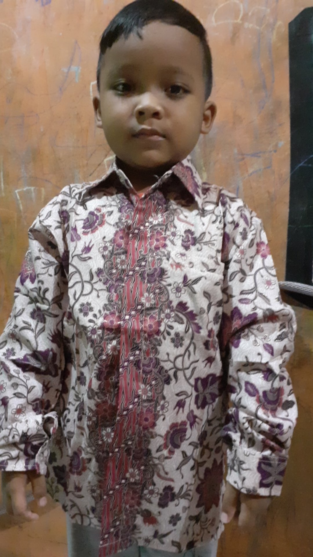 Sb Collection Atasan Kemeja Rino Lengan Panjang Batik Anak Laki-laki