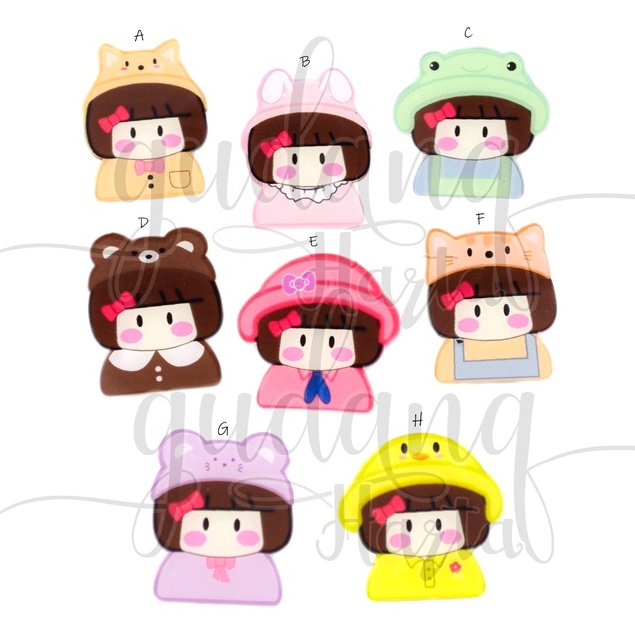 Pin Akrilik Hat Girl Bros Tas Motif Cewek Bertopi Lucu GH 208498