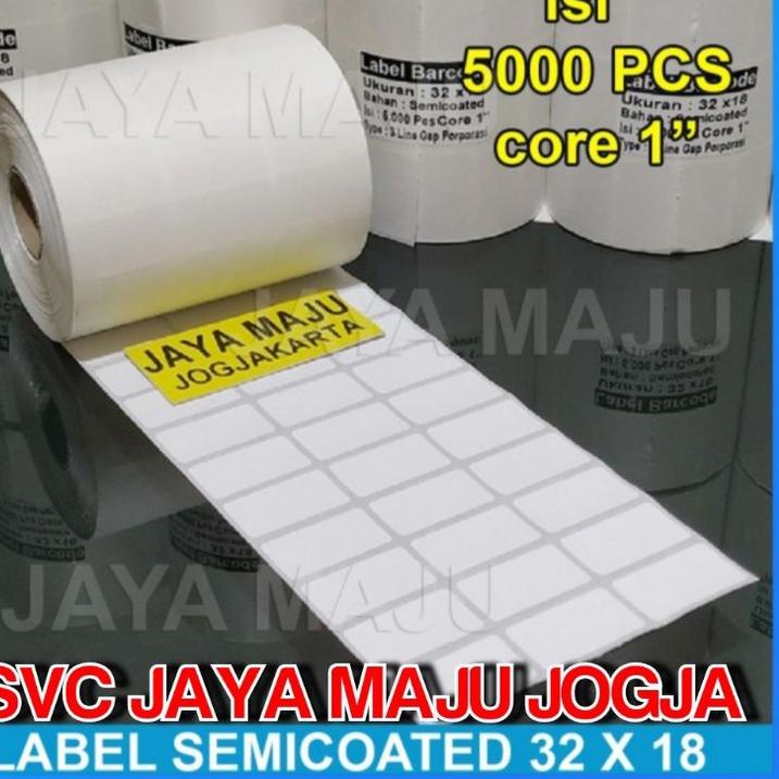 

32 X 18 - 3 LINE SEMICOATED FACE IN CORE 1 | LABEL BARE - 32X18 | ISI 5.000 PCS | ARGOX - CITIZEN - GODEX - HONEYWELL - INTERMAC - IWARE - POSTEK - SATO - TOSHIBA - TSC - WINE - XPRINTER - ZEBRA ..