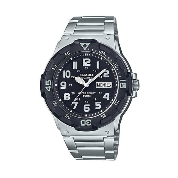 Casio Original MRW-200HD-1B / MRW200HD-1B / MRW-200H Jam Tangan Pria  Analog Stainless Rantai Silver