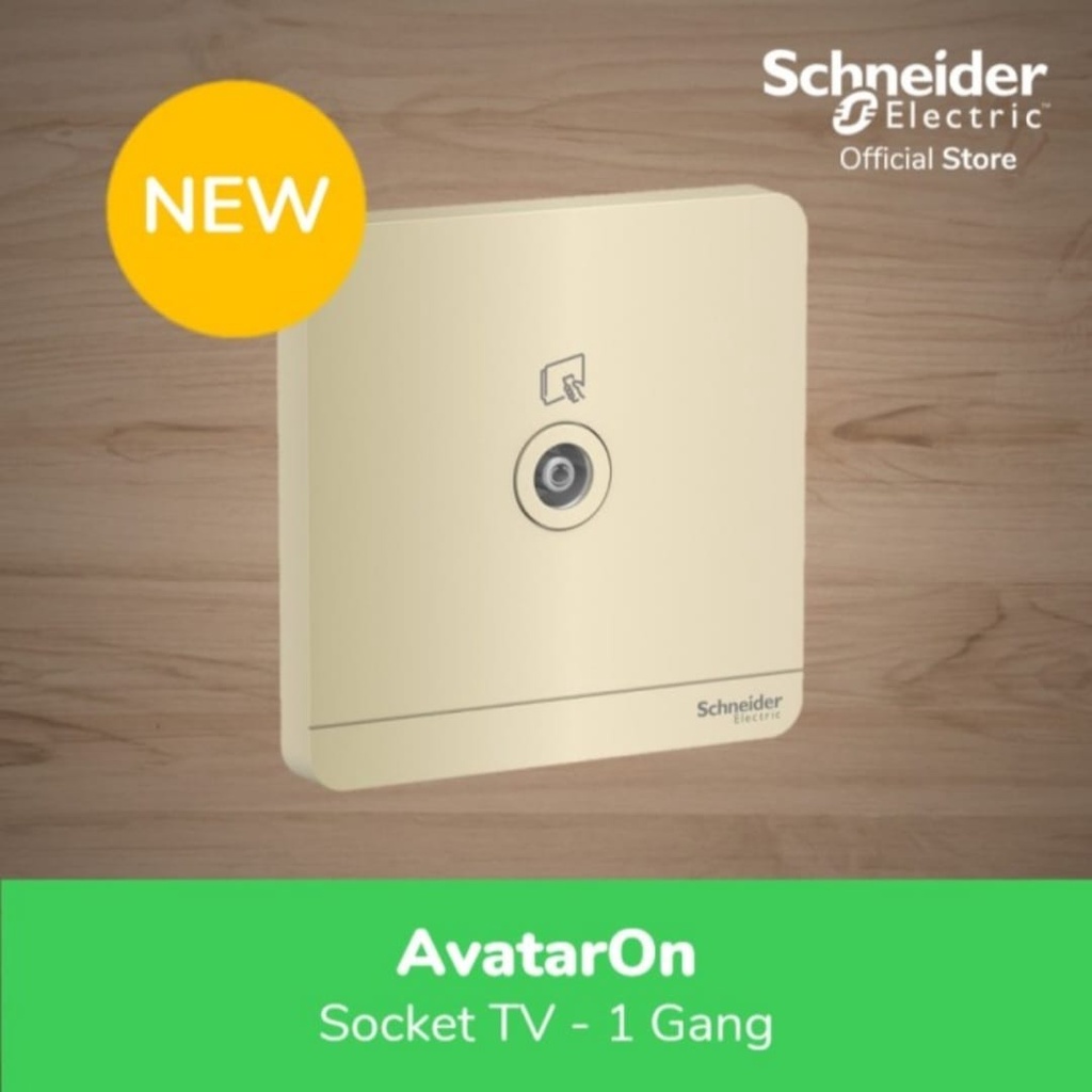 Socket TV / Stop Kontak TV Schneider AvatarOn Gold E8331TV_WG