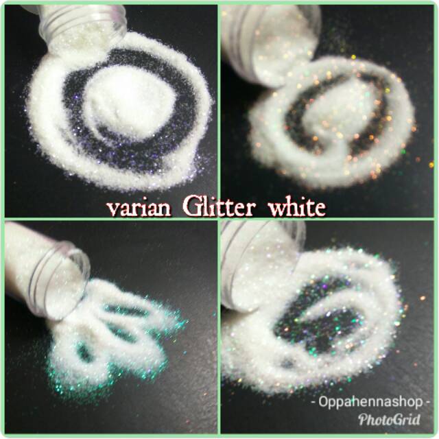 

Glitter powder white / Glitter varian putih