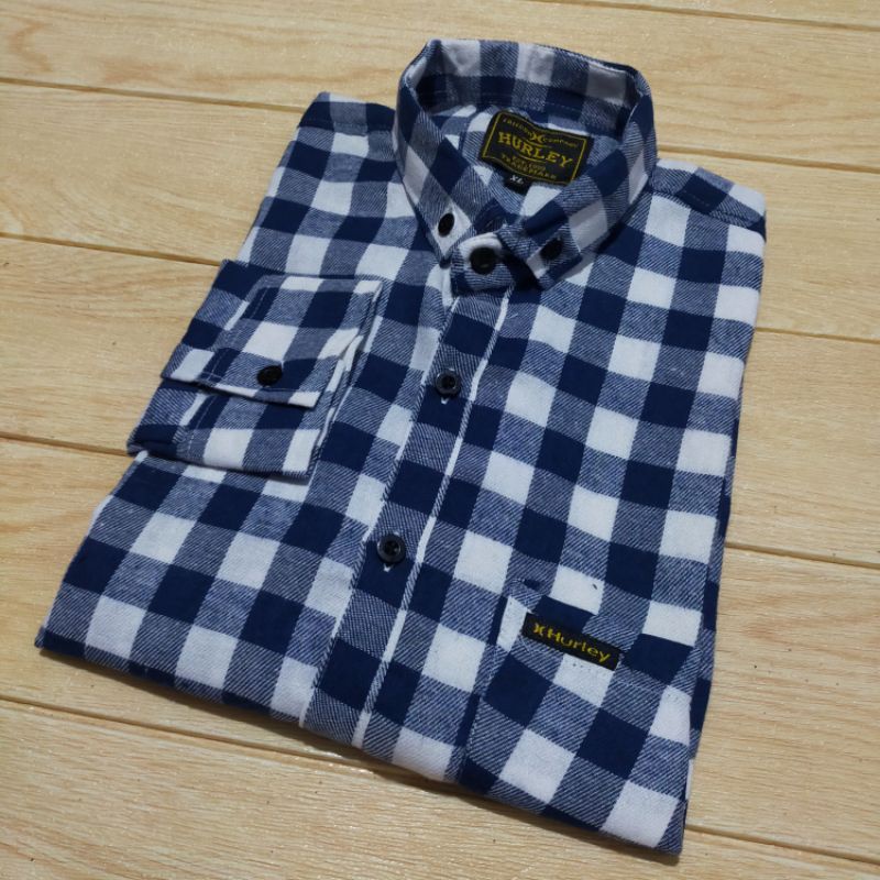 Kemeja Flanel Wanita Flanel Wanita Casual Lengan Panjang  Atasan Wanita  Kemeja Wanita-F14