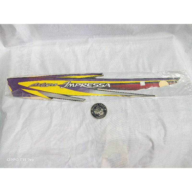 striping sticker body astrea impressa ungu kuning