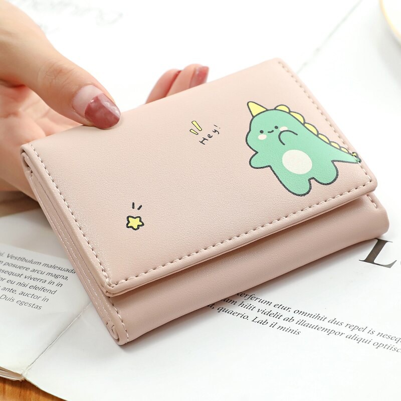 W14 Dompet Mini Wanita Motif Binatang Lucu Kantong Koin Cewek Kartu Uang Foto Cantik Women Wallet Perempuan Kulit PU Leather Hitam Kecil Panjang Korea Pria Cowok Laki Laki Cowo Import Premium Murah Tas Dompet Wanita Cewe Cantik Lipat