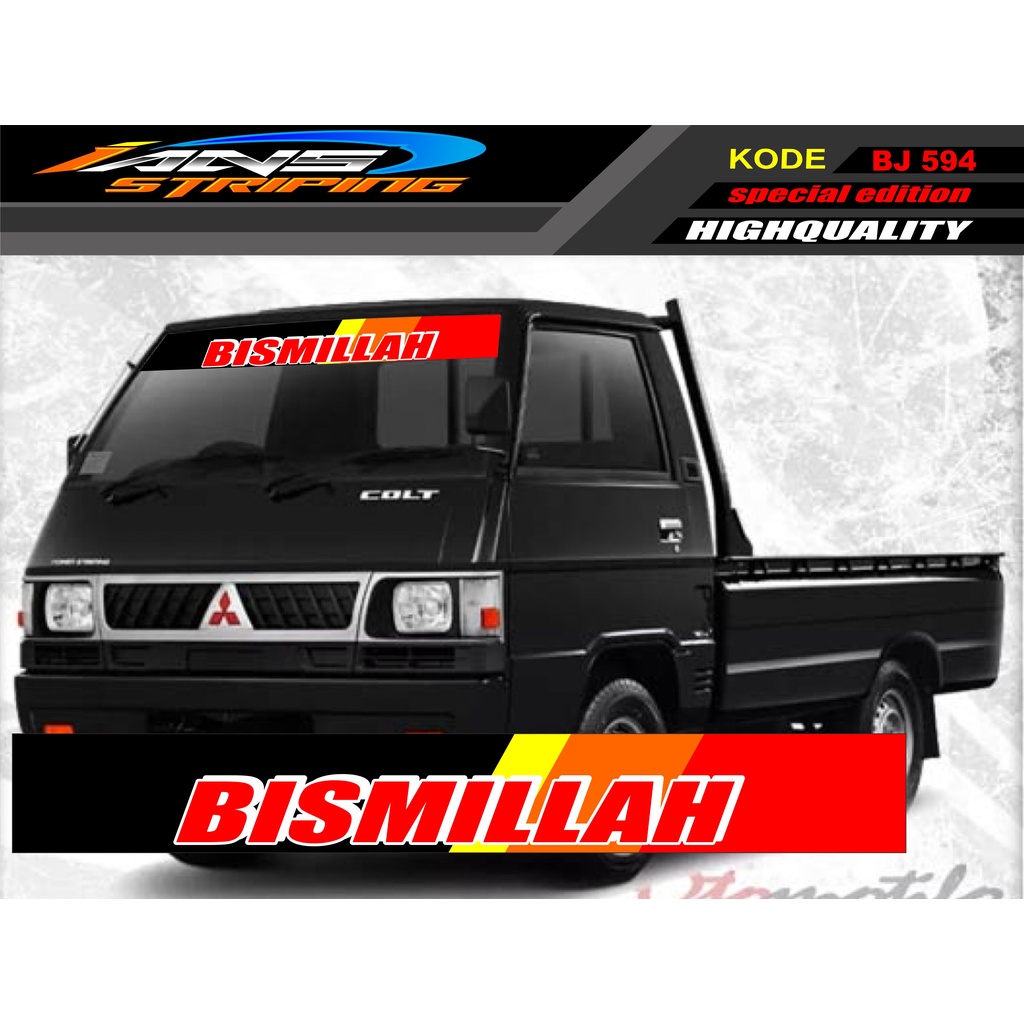 STIKER KACA DEPAN MOBIL L300 / GRANDMAX / PICK UP / CARRY / STIKER KACA DEPAN MOBIL PICK UP / DECAL STIKER PICK UP BJ594