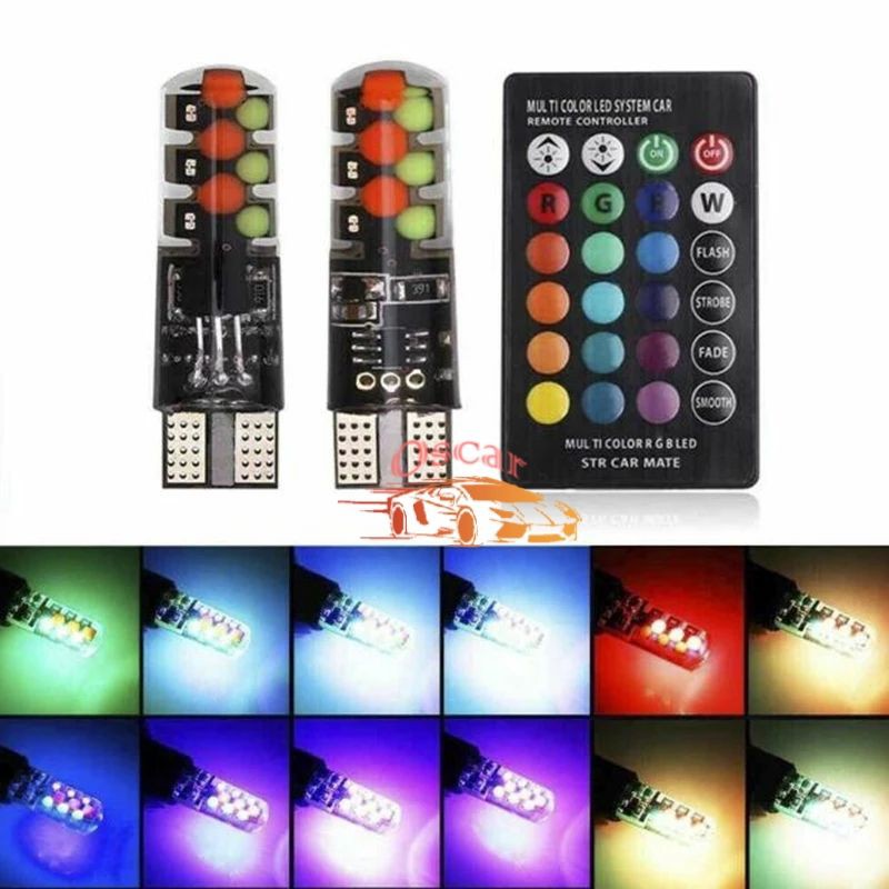 SEN REMOT T10 COB  RGB LED SENJA 16 WARNA SEIN REMOT T10 COB RGB ORI GARANSI