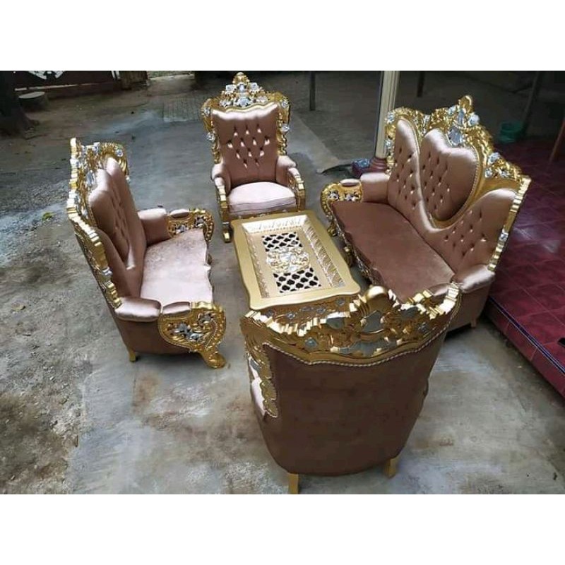 Kursi raffi Ahmad / kursi sultan / kursi raja / kursi sofa tamu mewah ukiran jepara / model kursi ta