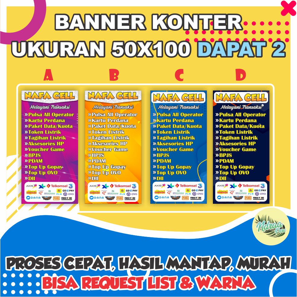 Banner Konter 50X100 Dapat 2