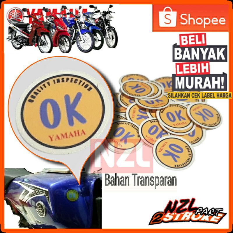 sticker stiker logo emblem ok body tangki yamaha rx king nouvo mio f1zr vixion scorpio non original