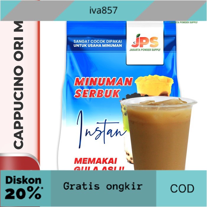 

PROMO Bubuk Minuman Cappucino Original Mix Powder Instan JPS Gula GRATIS ONGKIR