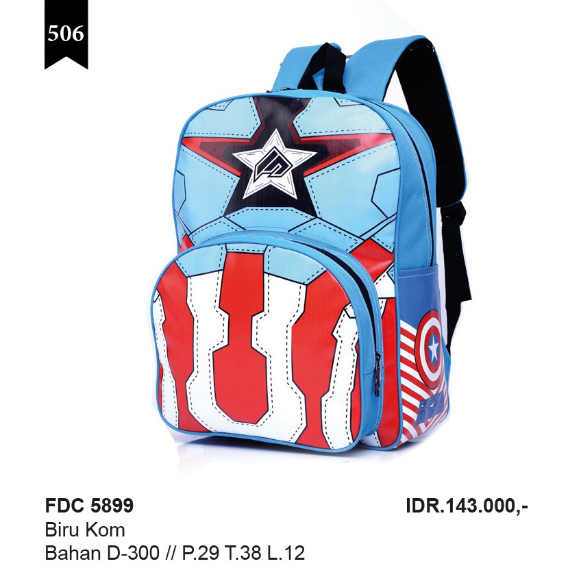 FDC 5899 Tas ransel sekolah anak laki laki PAUD,TK,SD kls 3 - garsel