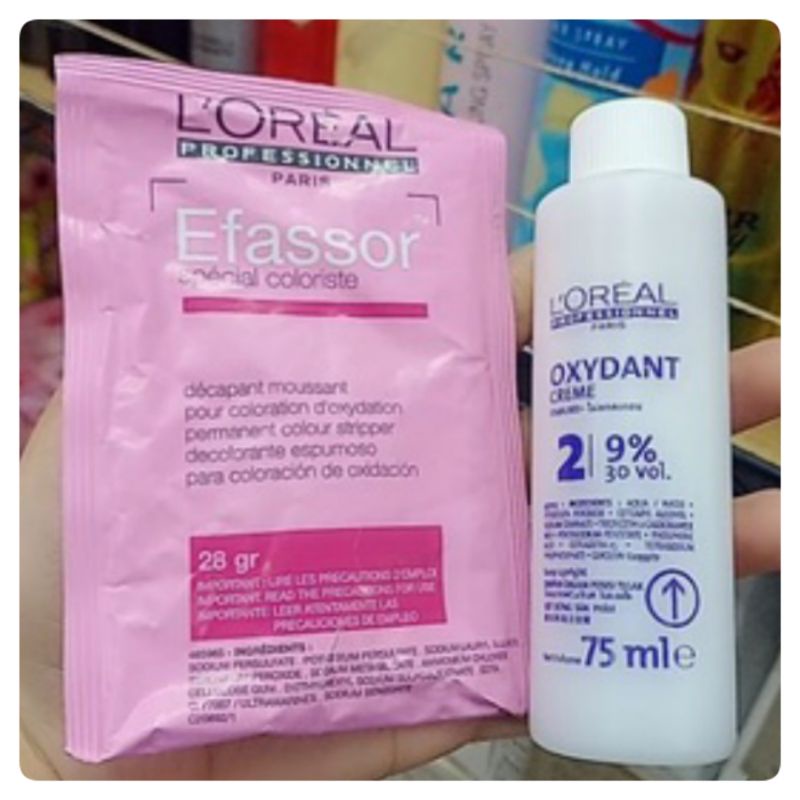 BLEACHING POWDER LOREAL EFASSOR + OXIDANT 9%