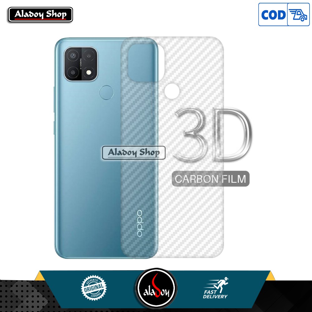 PAKET Case Oppo A15 2020 Armor Shockproof Transparent Premium Softcase Casing + Skin Carbon