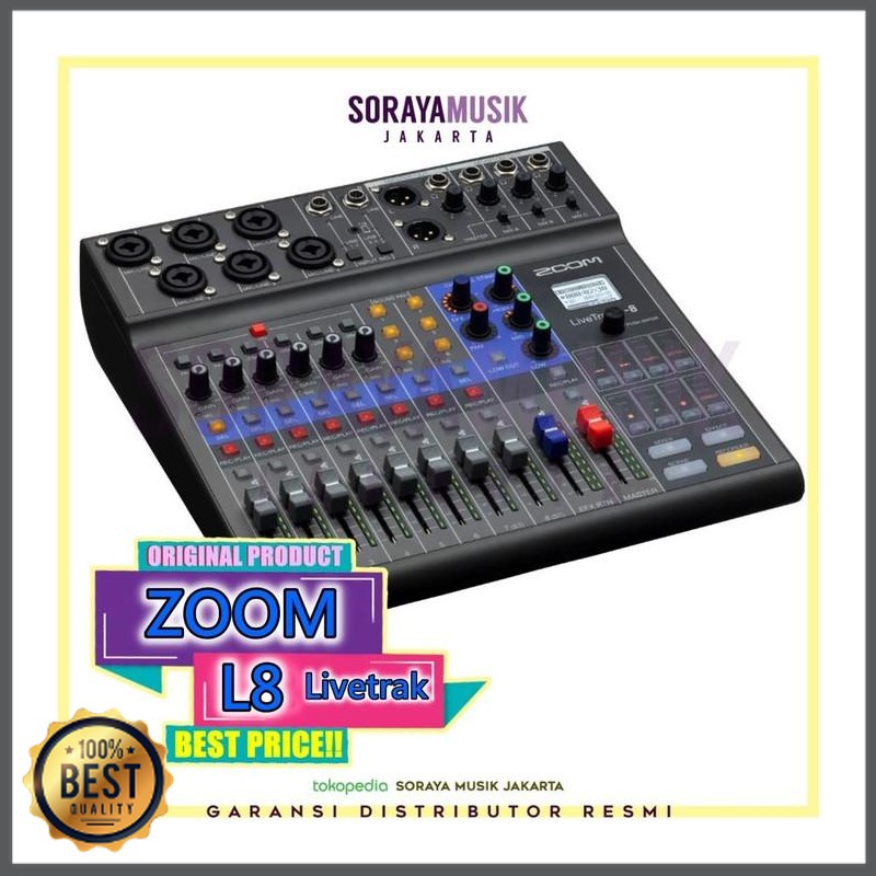 PROMO HARGA MURAH    Meiskaci Shop -  ZOOM L-8 Livetrak 8 Channel Digital Mixer L8 Audio Interface