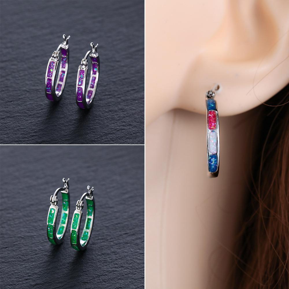 Nanas Penurunan Berat Badan Hoop Baru Panas Multicolor Alloy Chakra Stud Earrings Gallstone Earrings