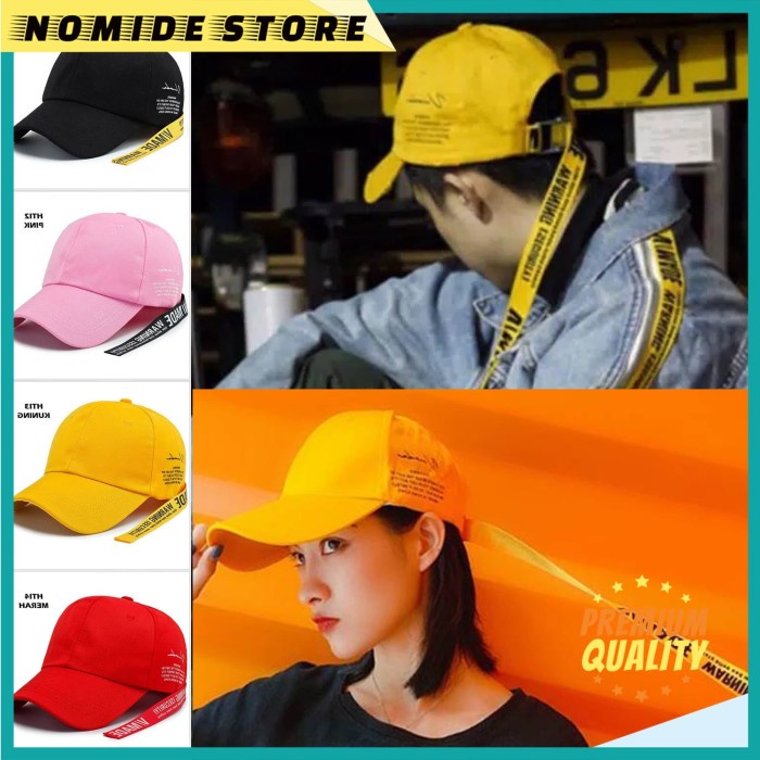 TOPI BASEBALL KOREA KPOP TALI PANJANG TOPI DEWASA PRIA WANITA IMPORT BEST PRODUK