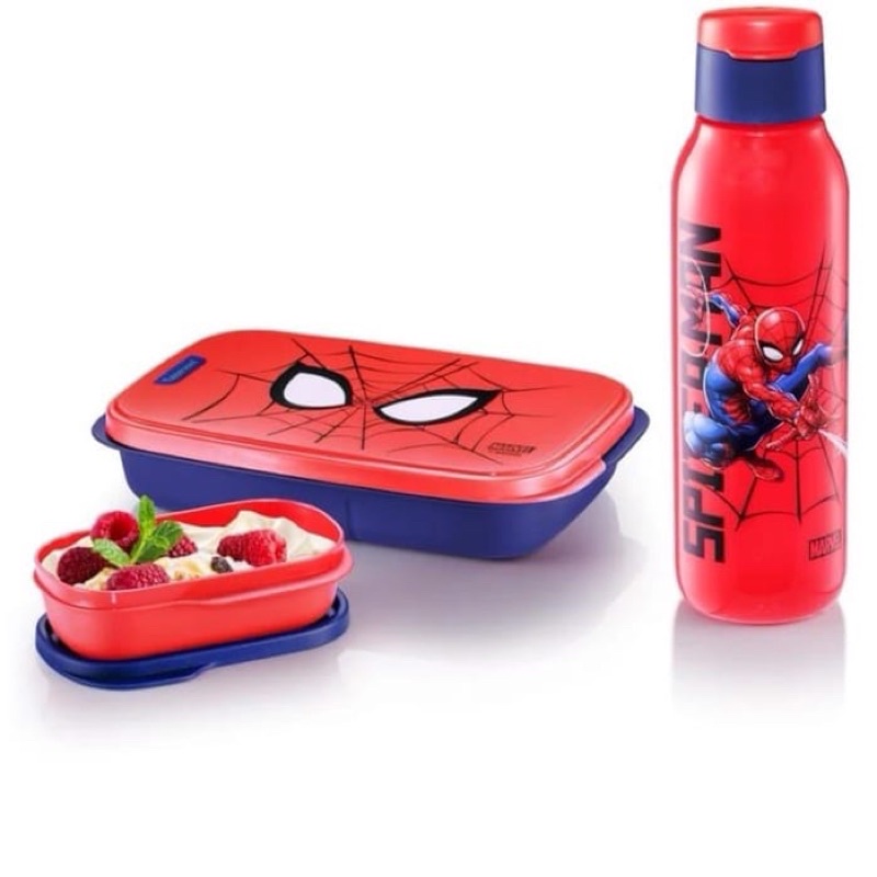 Tupperware kotak bekal marvel spiderman set