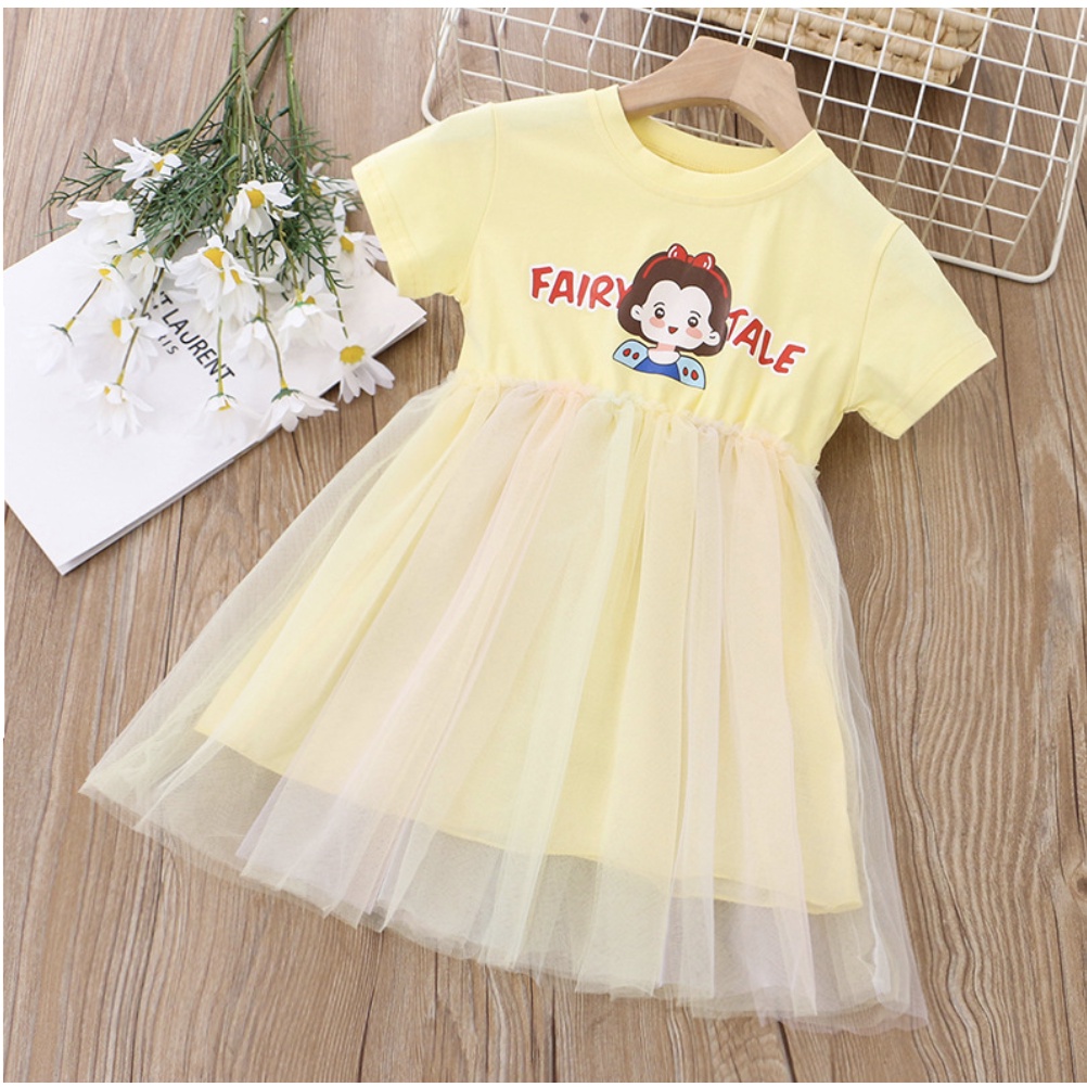 babyfit baju anak perempuan dress tutu dengan lengan pendek import cy-730r