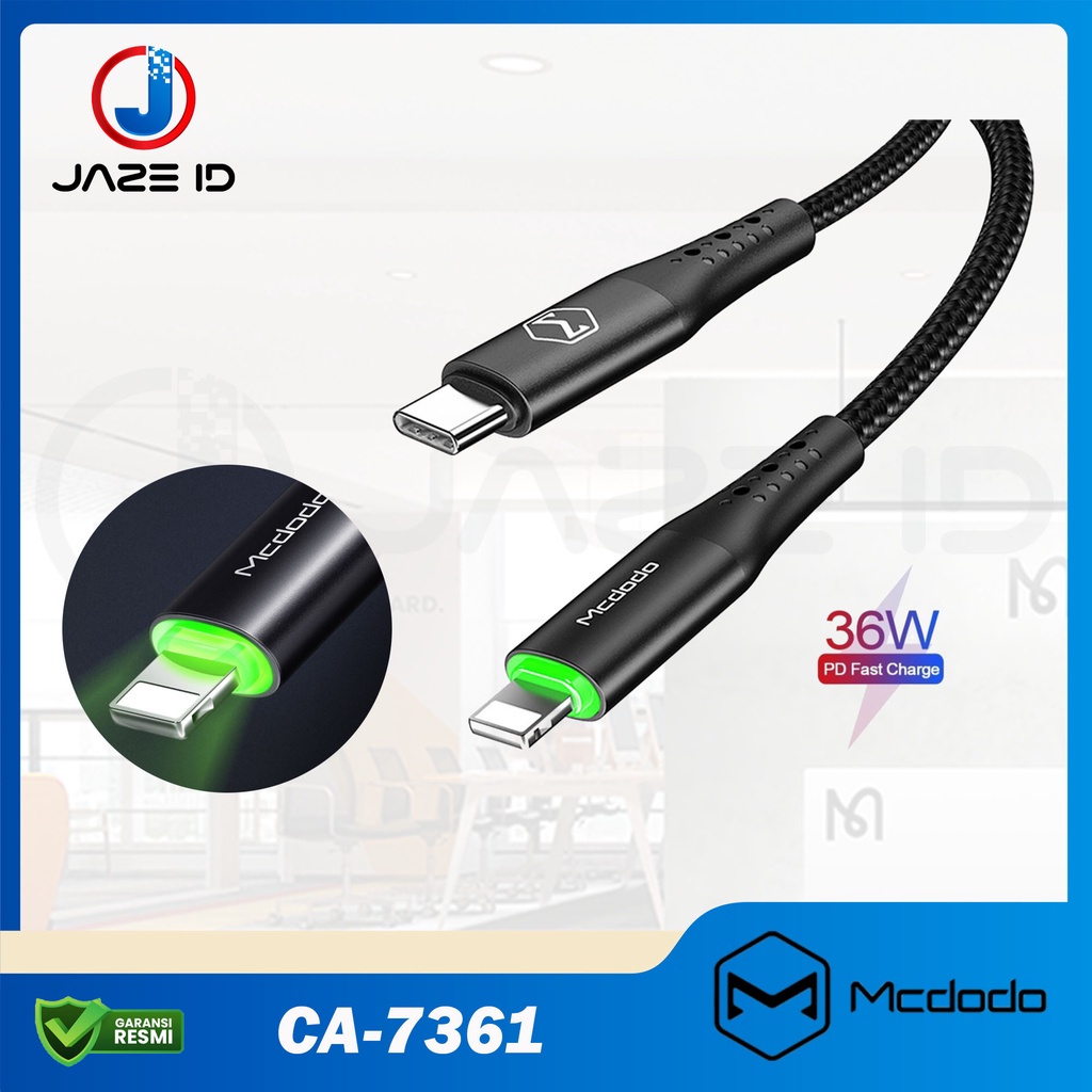 Mcdodo CA-7361 Kabel PD Auto Off 1.8M Type C to Lightning Iphone 36W