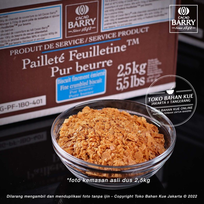 

Cacao Barry Paillete Feuilletine 500gr Royaltine Crushed Fine Biscuits