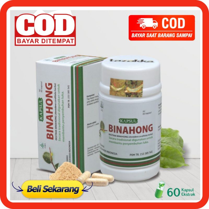 Kapsul BINAHONG Asli Herbal Tazakka 60 - Obat LUKA PASCA OPERASI 7x Lebih Cepat Kering Operasi Sesar