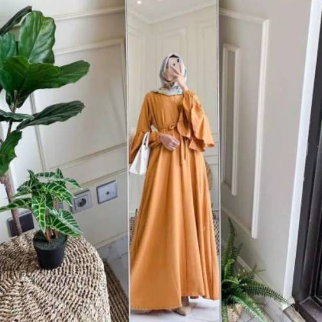 YOKA MAXI DRESS | MELINDA MAXI DRESS | GAMIS LENGAN TEROMPET