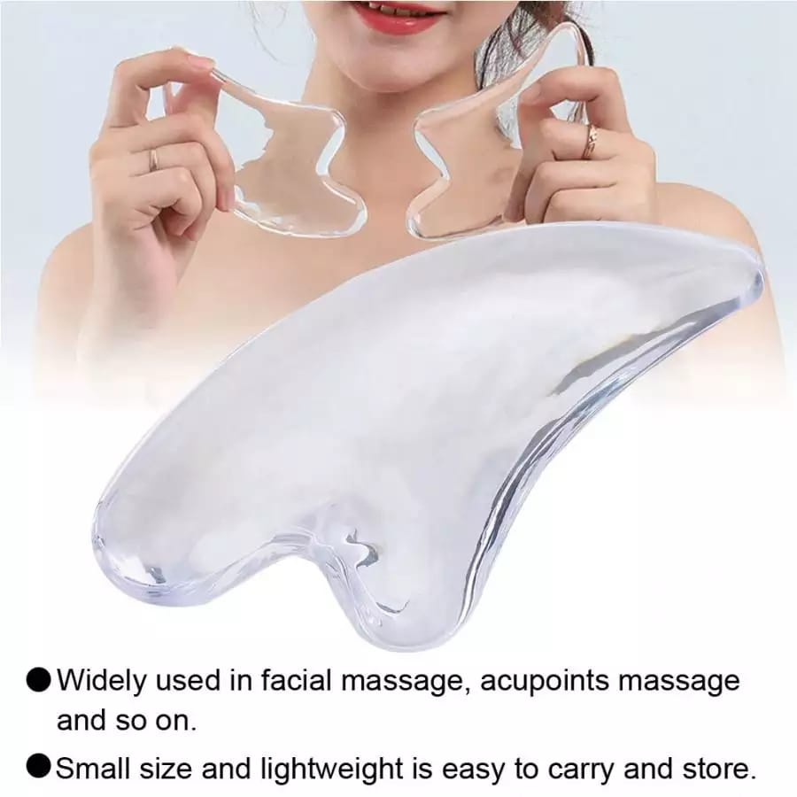 ALAT PIJAT WAJAH TERAPI MUKA BATU GUASHA Kristal Resin ASLI ALAMI MASSAGE MASSAGER STONE Gua Sha FACIAL Wajah