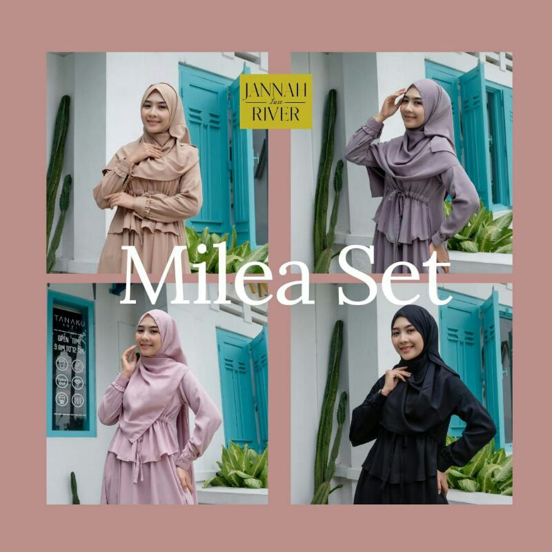 Jannah River Milea Set # Gamis Set Pasmina by JannahRiver #gamisset #gamispremium #jannahriver