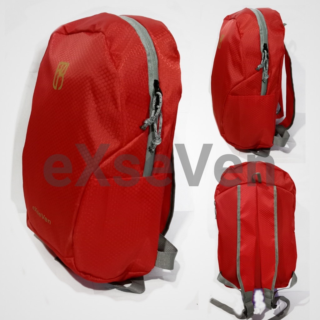 Tas ransel waterproof Tas gendong pria wanita sekolah lightweight 002-E eXseVen tas ransel sekolah