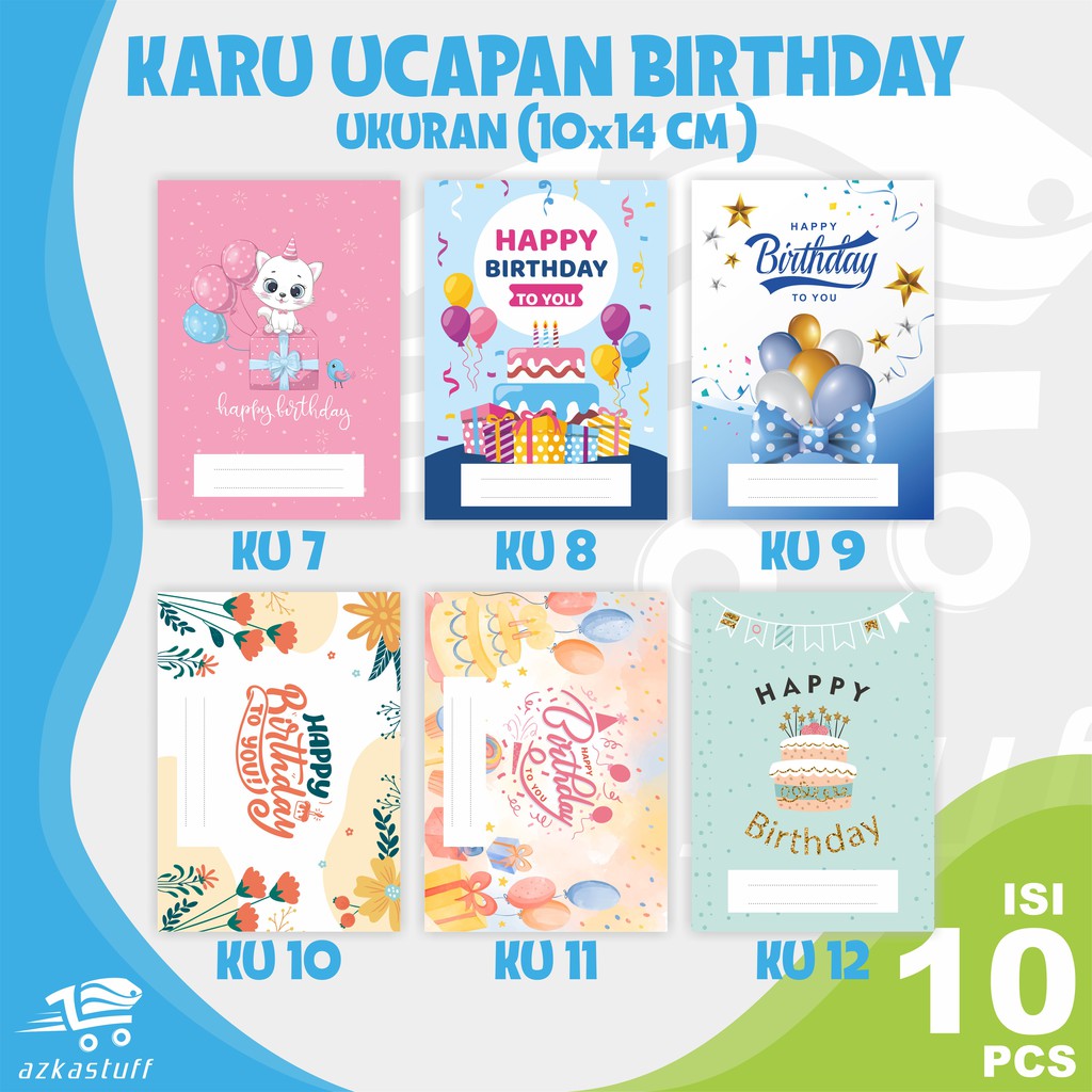 Jual Kartu Birthday - Kartu Ucapan Ulang Tahun - Greeting Card Birthday ...