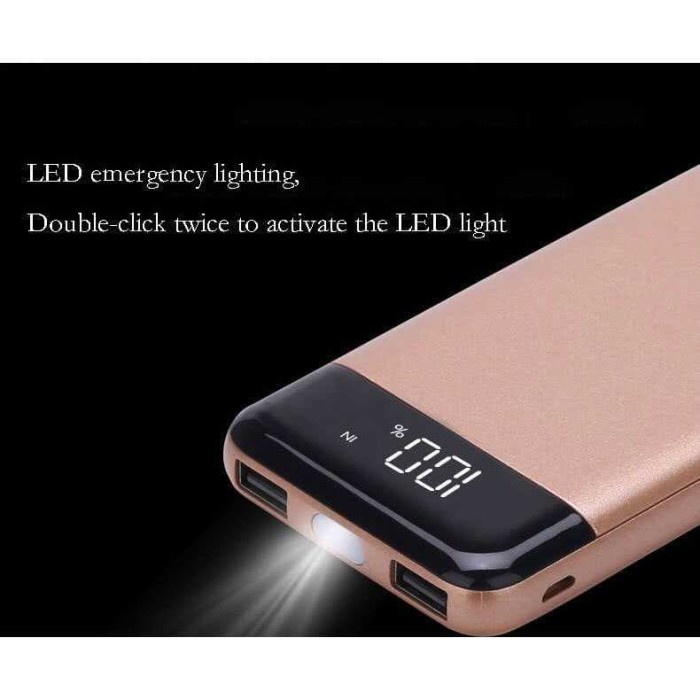 Power Bank Quick Charge 2 Port 20000mAh with LED Flash