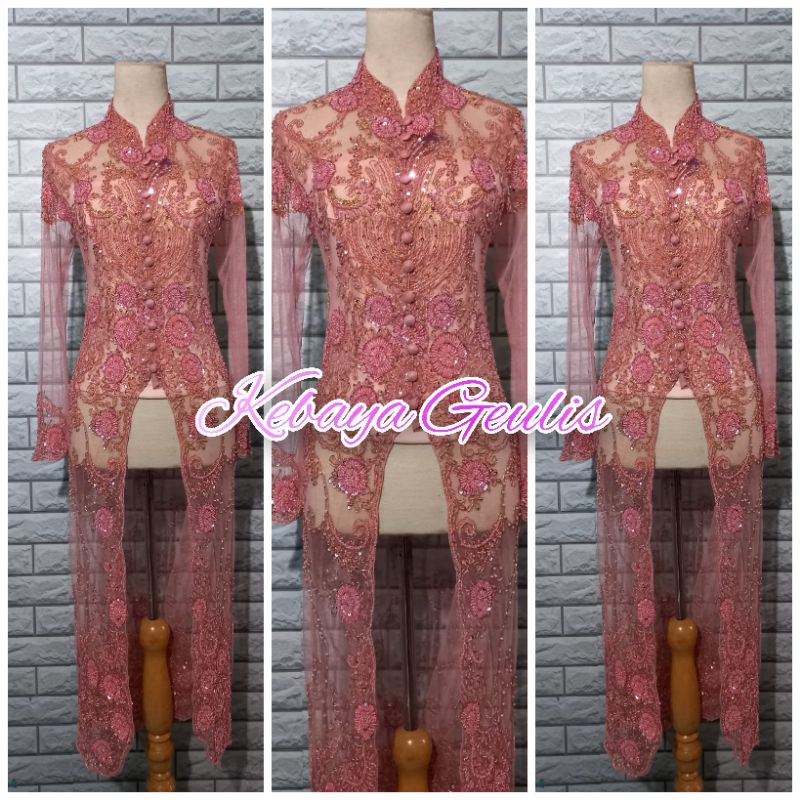 atasan kebaya pesta sematakaki kebaya ibu hajat/ ibu besan free longtorso
