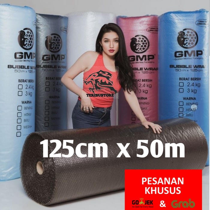 

bubble wrap roll 125 x 50 meter - Hitam