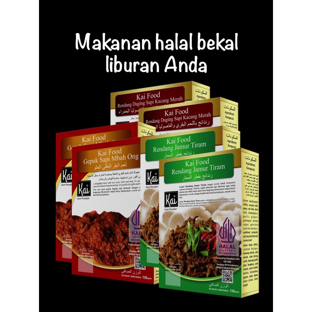 

Paket Hemat 2 RENDANG JAMUR TIRAM 2 GEPUK SAPI MBAH ONG 2 RENDANG DAGING SAPI KACANG MERAH Kai Food 900g