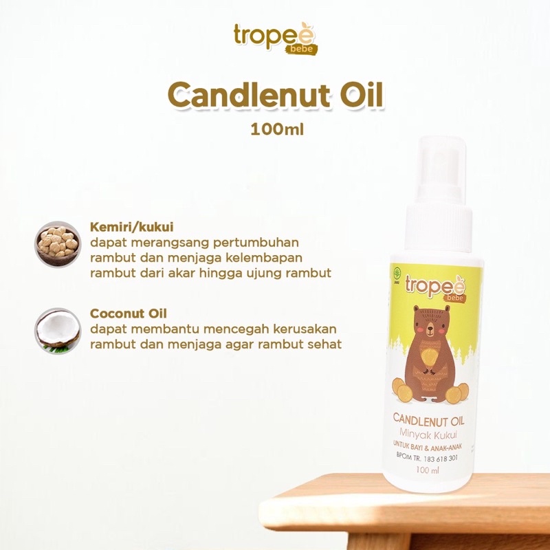 Tropee Bebe Candlenut Oil 100 ml - Minyak Kemiri kukui